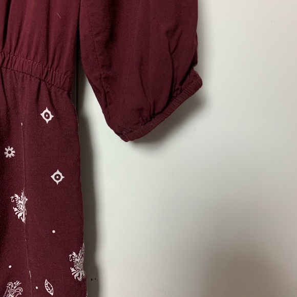 Maroon Loose/Free-fitting Romper - Picture 14 of 15